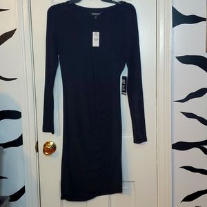 NWT Express black side rouched dress